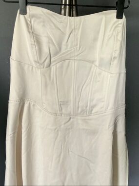 Strapless Cream Mini Dress